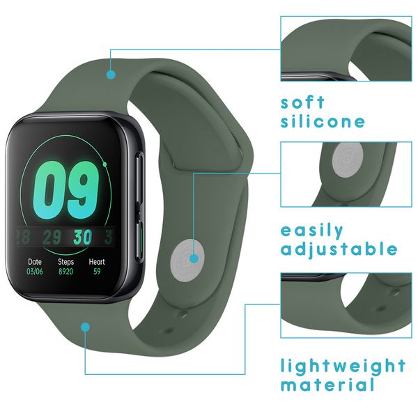 imoshion Siliconen bandje Oppo Watch 41 mm - Groen