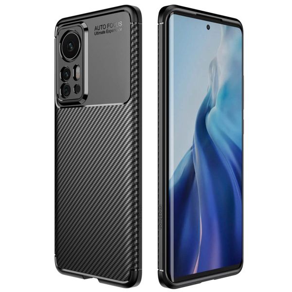 imoshion Carbon Softcase Backcover Xiaomi 12 Pro - Zwart