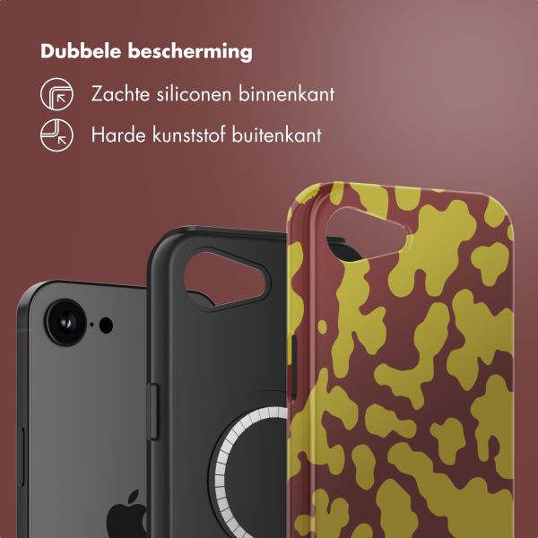 Selencia Vivid Backcover met MagSafe Apple iPhone 16e - Moo'd Olive Dust