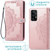 imoshion Mandala Bookcase Samsung Galaxy A72 - Rosé Goud