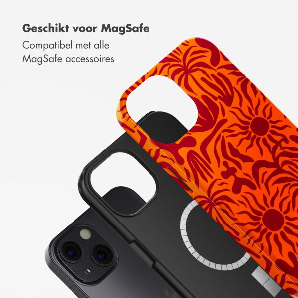 Selencia Vivid Tough Backcover met MagSafe iPhone 13 - Tropical Vibes Apricot