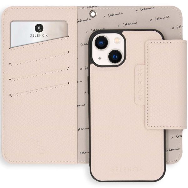 Selencia Llyr 2-in-1 Uitneembare Slang Bookcase iPhone 13 - Wit