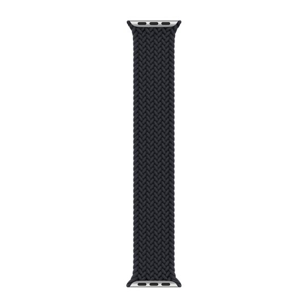 Apple Gevlochten solobandje Apple Watch | 44/45/46/49 mm - Maat 12 - Charcoal