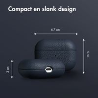 Accezz Echt Leren Case AirPods Pro - Donkerblauw