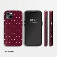 Selencia Vivid Back Cover Apple iPhone 13 Pro - Happy Dots Burgundy