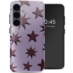 Selencia Vivid Backcover Samsung Galaxy S24 - Stars Plum Lilac