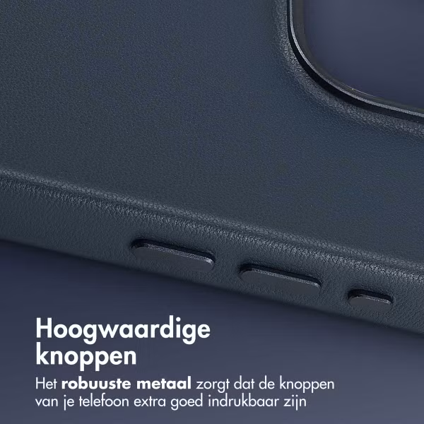 Accezz MagSafe Leather Backcover Apple iPhone 15 Pro - Nightfall Blue