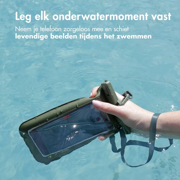 imoshion Floating Waterproof Pouch - Universeel waterdicht telefoonhoesje - Donkergroen