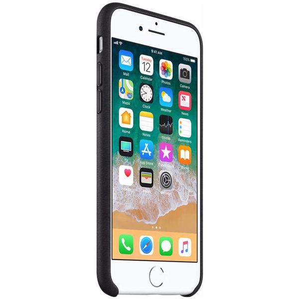 Apple Leather Backcover Apple iPhone SE (2022 / 2020) / 8 / 7 - Black