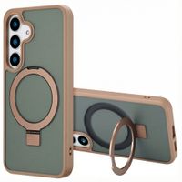 Accezz Ring Stand Backcover met MagSafe Samsung Galaxy S25 Plus - Bruin