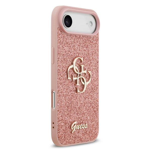 Guess 4G Metal Logo Glitter Backcover Apple iPhone Air - Roze
