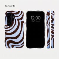 Selencia Vivid Wavy Back Cover with MagSafe Samsung Galaxy S26 Ultra - Dream Swirl Chocolate