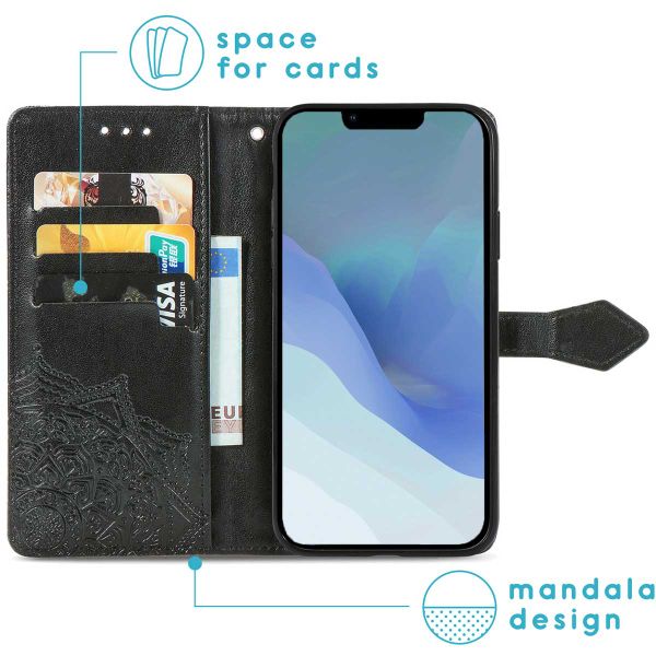 imoshion Mandala Bookcase Apple iPhone 14 / 13 - Zwart