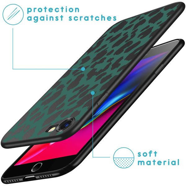 imoshion Design hoesje iPhone SE (2022 / 2020) / 8 / 7 - Luipaard - Groen