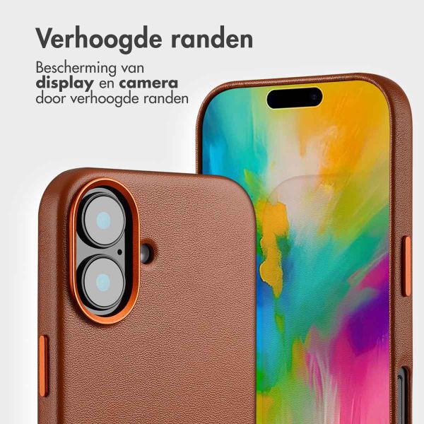 Accezz Leather Bookcase 2-in-1 met MagSafe Apple iPhone 16 - Sienna Brown