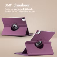 imoshion 360° draaibare Bookcase Apple iPad Air 11 inch (2025) M3 / (2024) M2 / Air 5 (2022) / Air 4 (2020) / Pro 11 (2018/2020) - Paars