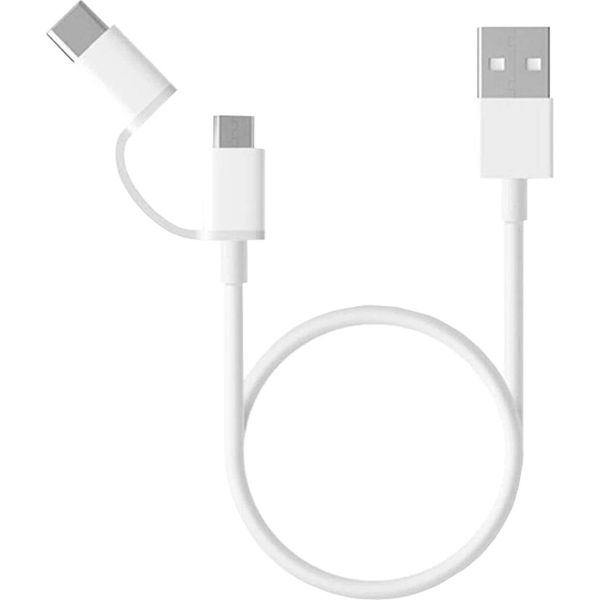 Xiaomi Originele Mi USB-C & Micro-USB naar USB kabel - 0,3 meter - Wit