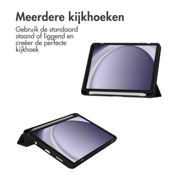imoshion Trifold Hardcase Bookcase Samsung Galaxy Tab A9 8.7 inch - Zwart