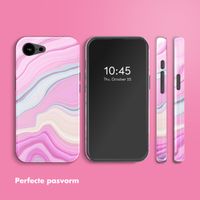 Selencia Vivid Backcover met MagSafe Apple iPhone 16e - Pastel Lipstick Marble