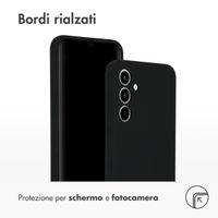 Accezz Liquid Silicone Backcover Samsung Galaxy A35 - Zwart