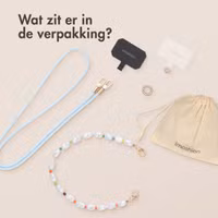 imoshion Gekleurde Telefoonkoorden set met Parels - Lichtblauw