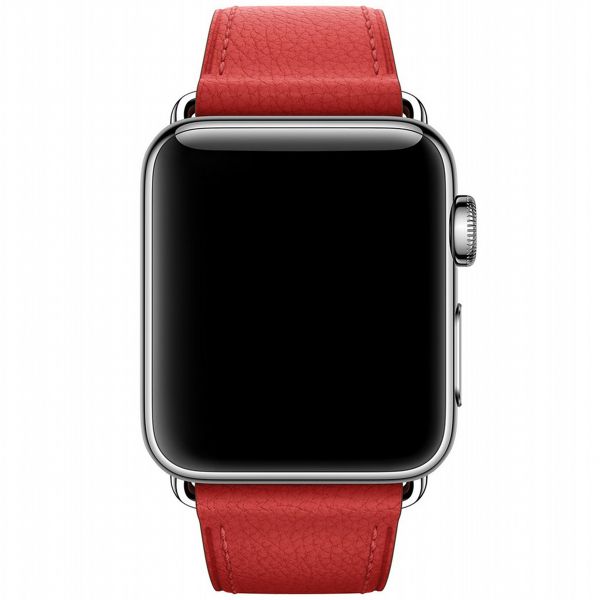 Apple Leather Band Classic Buckle Apple Watch Series 1-9 / SE - 38/40/41 mm / Series 10 - 42 mm - Rood