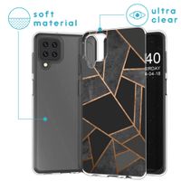 imoshion Design hoesje Samsung Galaxy A12 - Grafisch Koper / Zwart