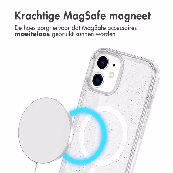 imoshion Sparkle Backcover met MagSafe Apple iPhone 12 (Pro) - Glitter Transparant