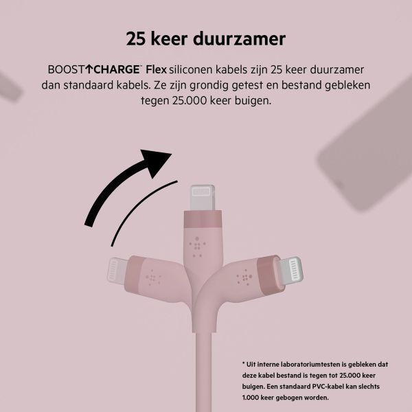 Belkin Boost↑Charge™ USB-A naar Lightning kabel siliconen - 1 Meter - Roze