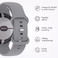 imoshion Siliconen⁺ bandje Google Pixel Watch 3 / 4 (45 mm) - Maat S - Grijs