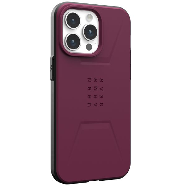 UAG Civilian Backcover MagSafe iPhone 15 Pro Max - Bordeaux