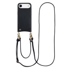Selencia Nova Telefoonhoes met Koord en Pashouder Apple iPhone Air - Zwart