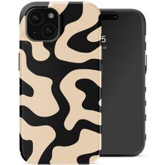Selencia Vivid Backcover met MagSafe Apple iPhone 15 - Art Wave Black