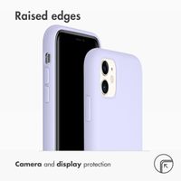 Accezz Liquid Silicone Back Cover Apple iPhone 11 - Purple