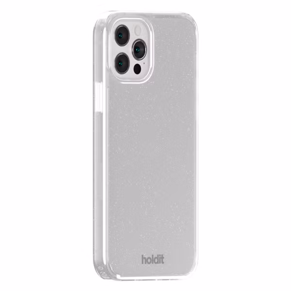 Holdit Glitter Case Apple iPhone 12 (Pro) - Wit
