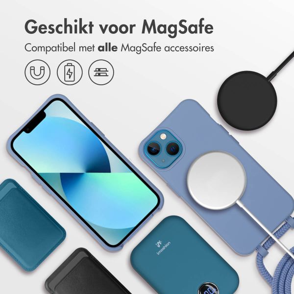 imoshion Color Backcover met afneembaar koord MagSafe iPhone 13 - Ash Blue