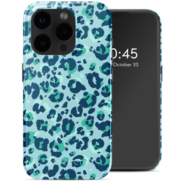 Selencia Vivid Tough Backcover met MagSafe Apple iPhone 15 Pro - Wild Spots Light Blue