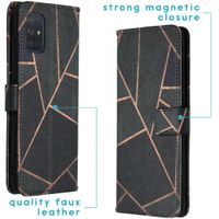 imoshion Design Softcase Bookcase Samsung Galaxy A71 - Black Graphic