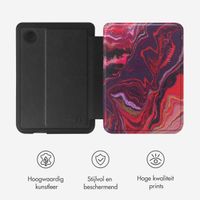 Selencia Vivid Bookcase Kobo Clara Colour / Clara BW - Marble Purple