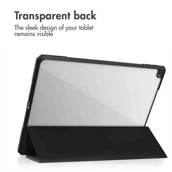 imoshion Trifold Hard Case Book Cover Apple iPad 9 (2021) 10.2 inch / iPad 8 (2020) 10.2 inch / iPad 7 (2019) 10.2 inch - Black
