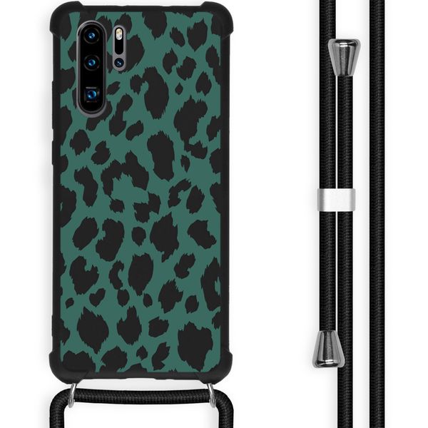 imoshion Design hoesje met koord Huawei P30 Pro - Luipaard - Groen / Zwart