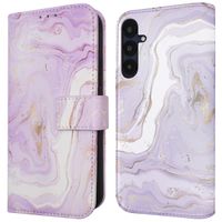 imoshion Design Bookcase Samsung Galaxy A35 - Purple Marble