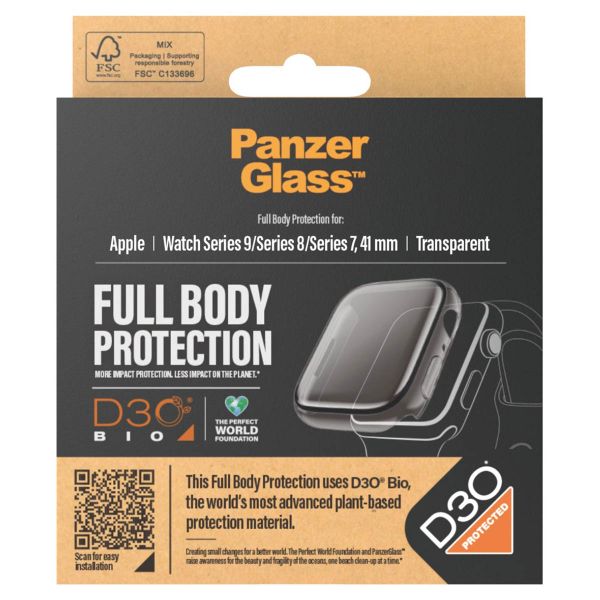 PanzerGlass Full Body Protection D3O® Bio Case Apple Watch 7 / 8 / 9 - 41 mm - Transparant