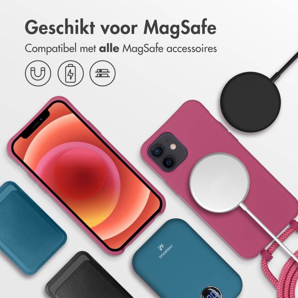 imoshion Color Backcover met afneembaar koord MagSafe iPhone 12 (Pro) - Raspberry