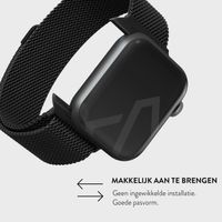 Burga Milanees bandje Apple Watch Series 1 t/m 10 / SE / Ultra (2) (44/45/46/49 mm) - Zwart