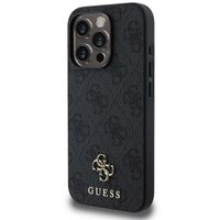 Guess 4G Metal Logo Backcover MagSafe Apple iPhone 15 Pro - Zwart
