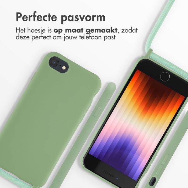 imoshion Siliconen hoesje met koord Apple iPhone SE (2022 / 2020) / 8 / 7 - Groen