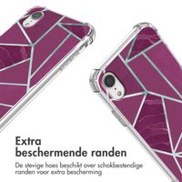 imoshion Design hoesje met koord iPhone Xr - Bordeaux Graphic