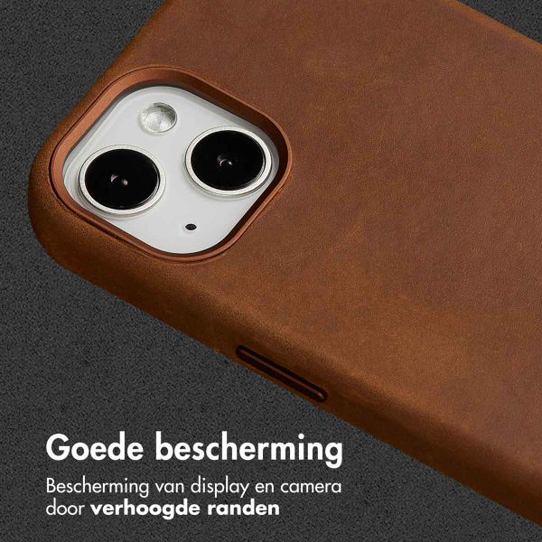 Accezz Vintage Leather Magsafe Backcover Apple iPhone 13 - Tabacco Cognac