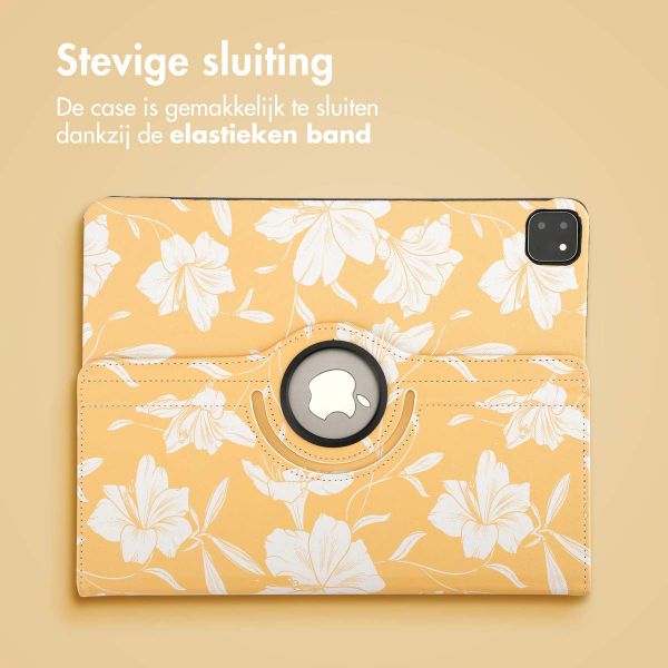 imoshion 360° Draaibare Design Bookcase Apple iPad Air 13 inch (2025) M3 / (2024) M2 - Yellow Flowers